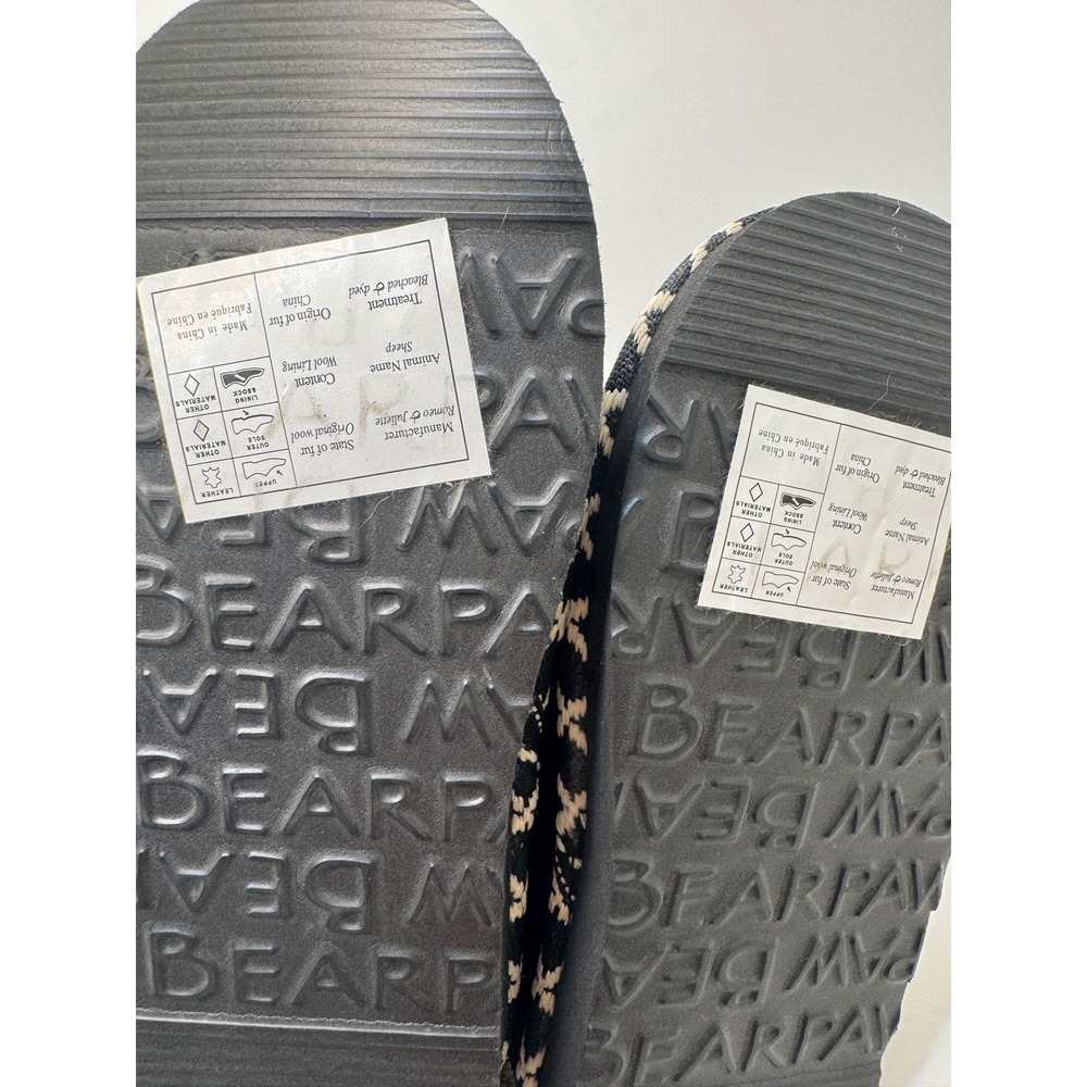 Bearpaw Kids Black Suede Shearling Lined Clog Slippers Cozy Warm Size 9 Toddler - Picture 6 of 6